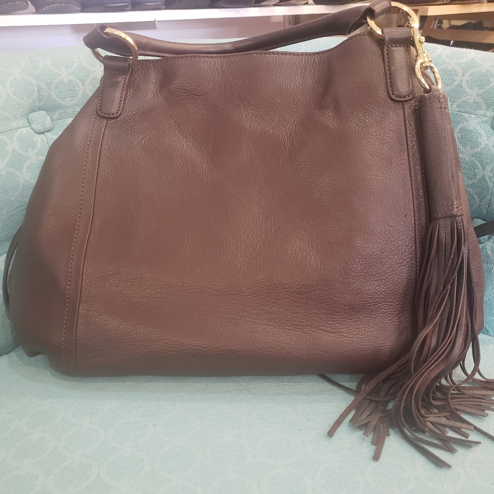 Gili Large Hobo Slouch Boho Brown Leather Satchel